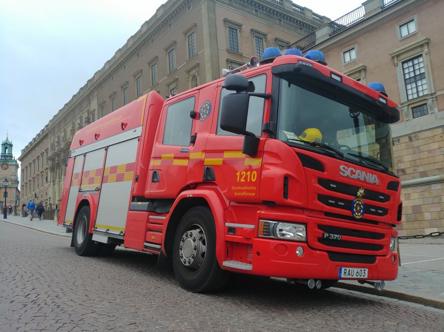 Stockholmi päästeteenistuse põhiauto
Scania P370 LB 4x2 HNB (2016)
01.06.2019
Kungliga Slottet, Stockholm

